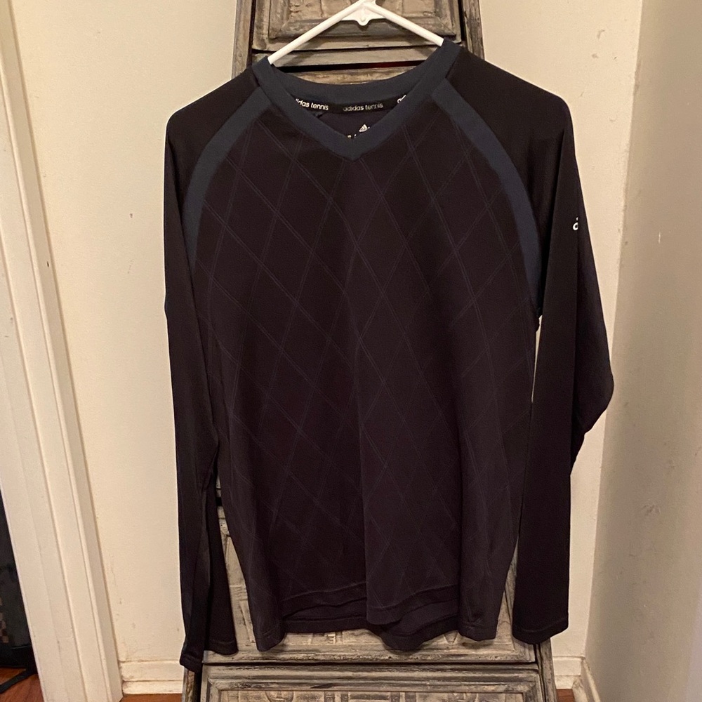 Adidas Navy Climalite Tennis Shirt